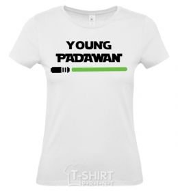 Women's T-shirt Young Padawan White фото