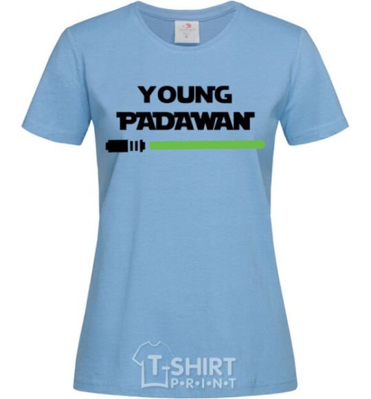 Women's T-shirt Young Padawan sky-blue фото