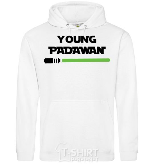 Мужская толстовка (худи) Young Padawan Белый фото