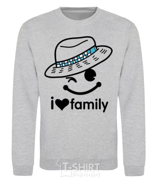 Sweatshirt I Love my family_DAD sport-grey фото