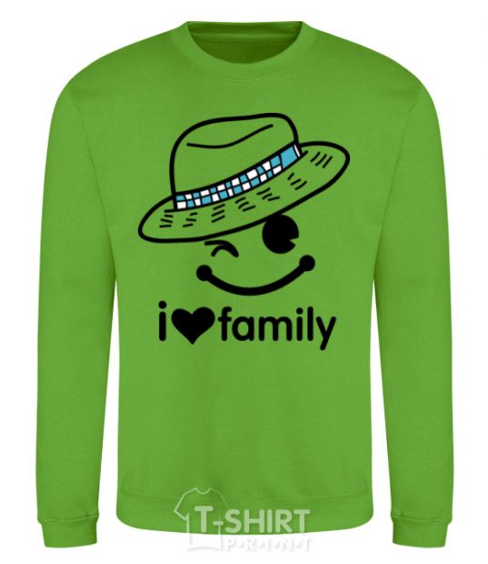 Sweatshirt I Love my family_DAD orchid-green фото