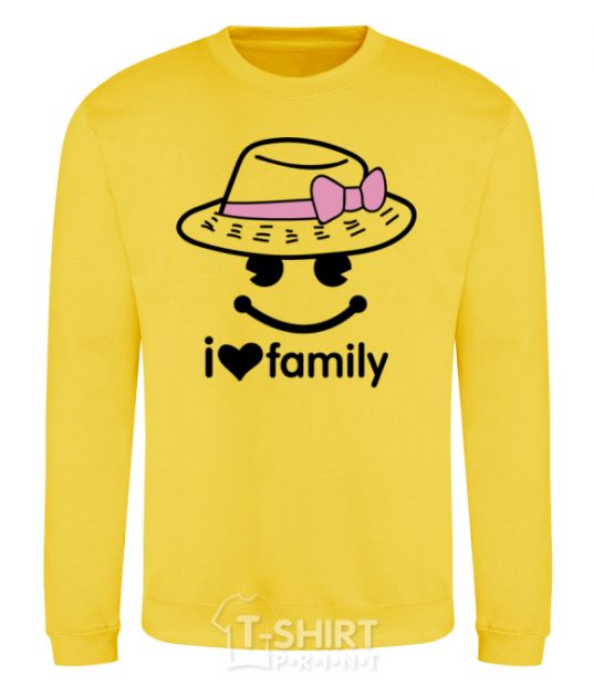 Sweatshirt I Love my family_MOM yellow фото