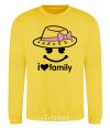 Sweatshirt I Love my family_MOM yellow фото