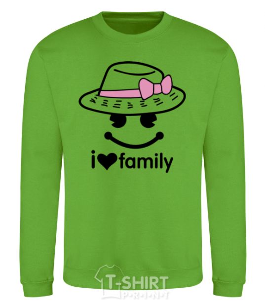 Sweatshirt I Love my family_MOM orchid-green фото