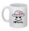 Ceramic mug I Love my family_MOM White фото