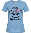Женская футболка I Love my family_MOM Голубой фото