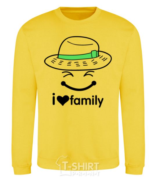 Sweatshirt I Love my family_Kid yellow фото