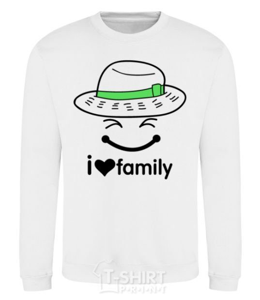 Sweatshirt I Love my family_Kid White фото