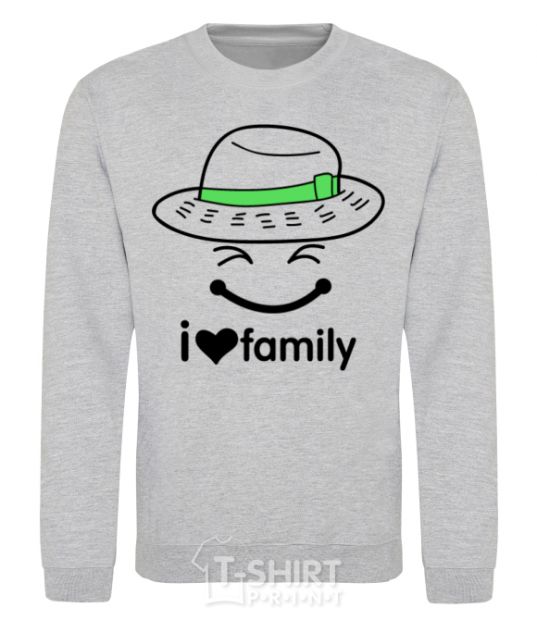 Sweatshirt I Love my family_Kid sport-grey фото