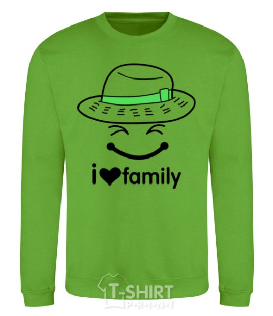 Sweatshirt I Love my family_Kid orchid-green фото