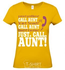 Women's T-shirt Just call aunt cornsilk фото