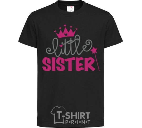 Kids T-shirt Little sister V.1 black фото