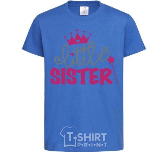 Kids T-shirt Little sister V.1 royal-blue фото