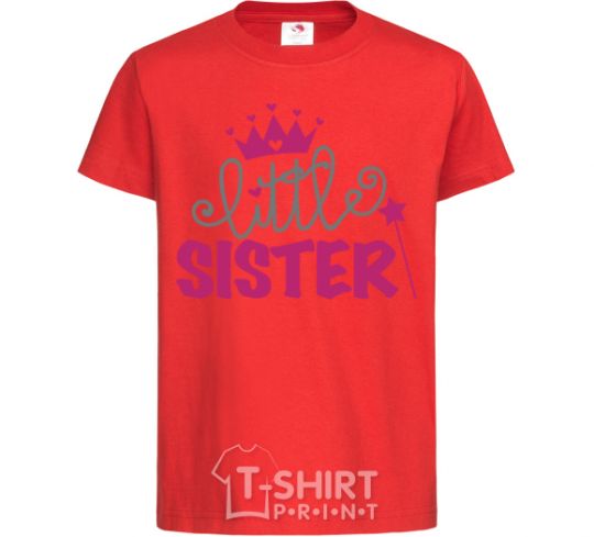 Kids T-shirt Little sister V.1 red фото