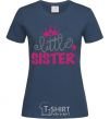 Women's T-shirt Little sister V.1 navy-blue фото