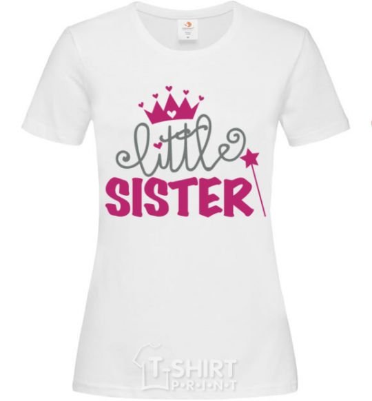 Women's T-shirt Little sister V.1 White фото