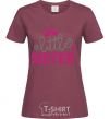 Women's T-shirt Little sister V.1 burgundy фото