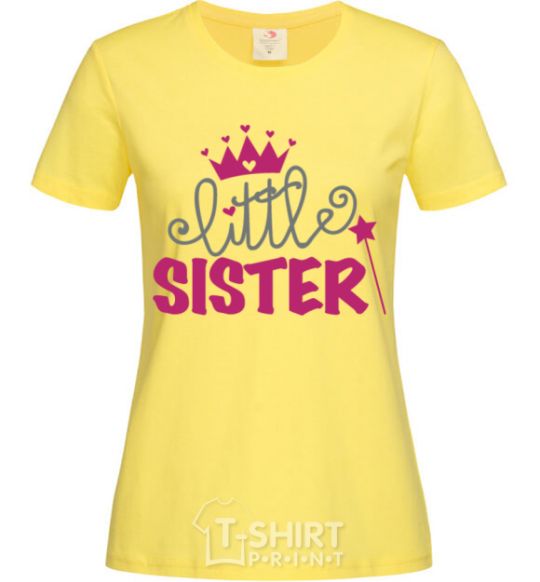 Women's T-shirt Little sister V.1 cornsilk фото