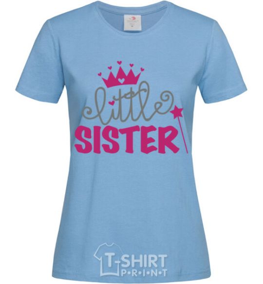 Women's T-shirt Little sister V.1 sky-blue фото