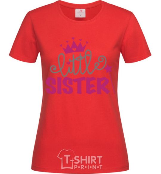 Women's T-shirt Little sister V.1 red фото