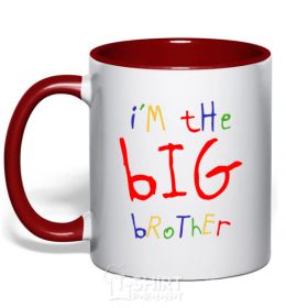 Mug with a colored handle Big brother V.1 black фото