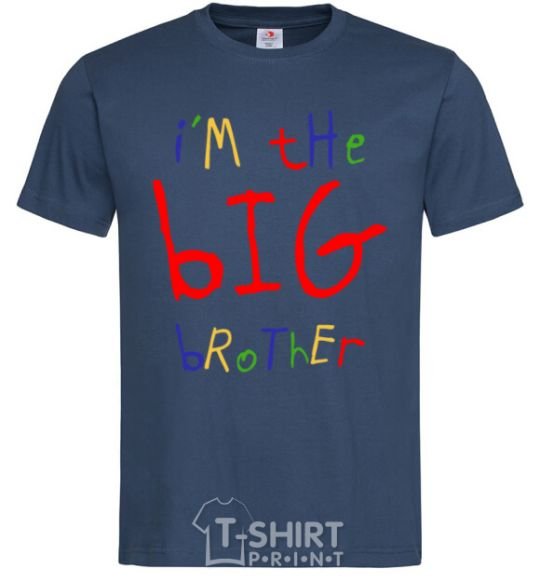 Men's T-Shirt I am the big brother navy-blue фото