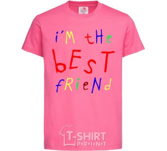 Kids T-shirt I am the best friend heliconia фото