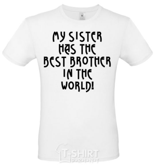 Мужская футболка My sister has The best brother Белый фото