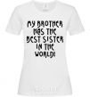 Women's T-shirt The best sister in the world White фото