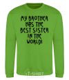 Sweatshirt The best sister in the world orchid-green фото