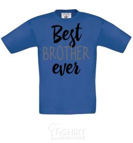Kids T-shirt The little brother who takes everything royal-blue фото
