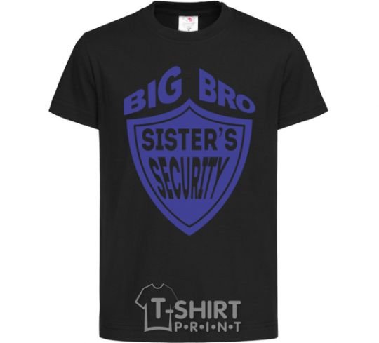 Kids T-shirt BIG BRO sisters security black фото