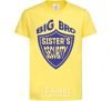 Kids T-shirt BIG BRO sisters security cornsilk фото