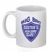 Ceramic mug BIG BRO sisters security White фото