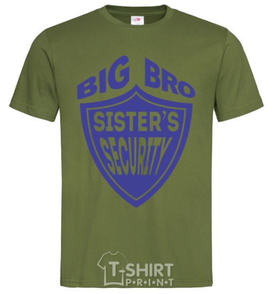 Men's T-Shirt BIG BRO sisters security millennial-khaki фото