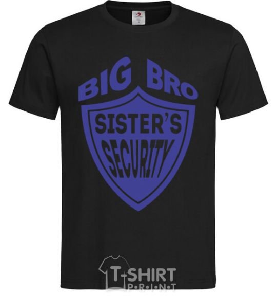 Мужская футболка BIG BRO sisters security Черный фото