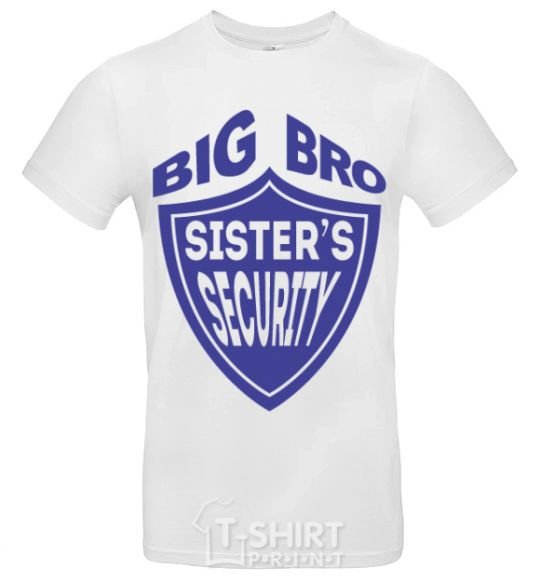 Men's T-Shirt BIG BRO sisters security White фото