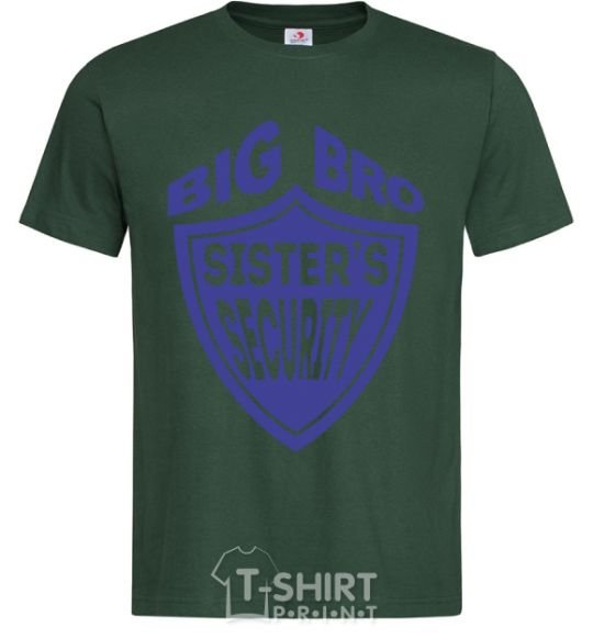 Men's T-Shirt BIG BRO sisters security bottle-green фото