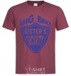 Men's T-Shirt BIG BRO sisters security burgundy фото