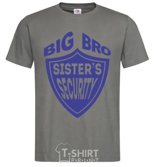 Men's T-Shirt BIG BRO sisters security dark-grey фото