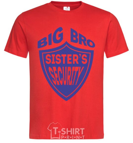 Men's T-Shirt BIG BRO sisters security red фото