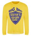 Sweatshirt BIG BRO sisters security yellow фото