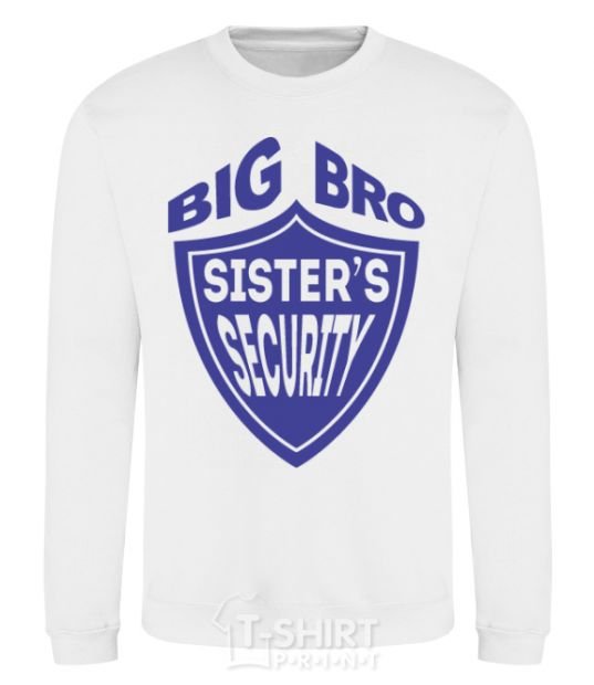 Sweatshirt BIG BRO sisters security White фото