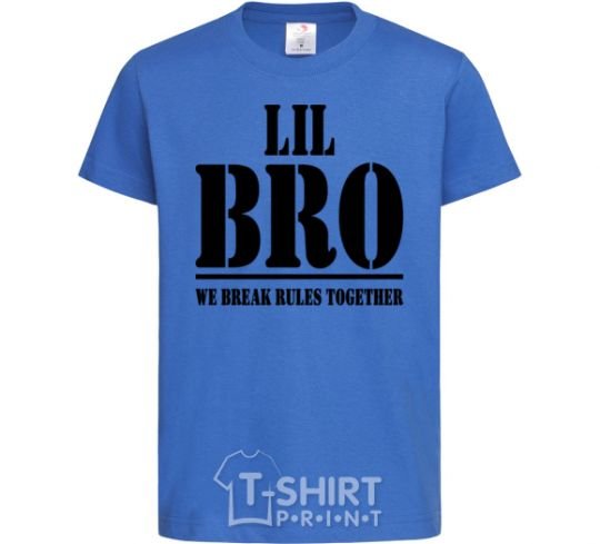 Kids T-shirt Lil Bro royal-blue фото