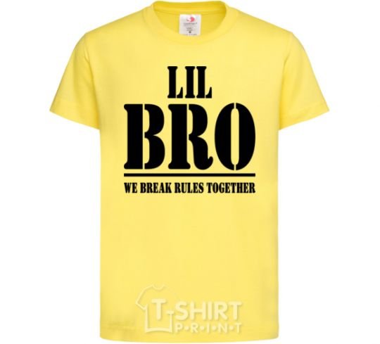 Kids T-shirt Lil Bro cornsilk фото
