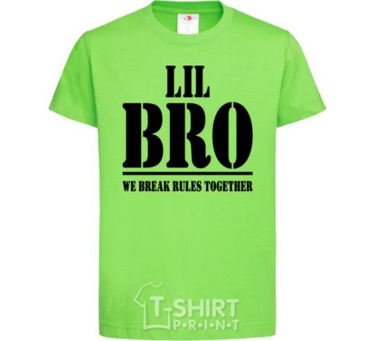 Kids T-shirt Lil Bro orchid-green фото