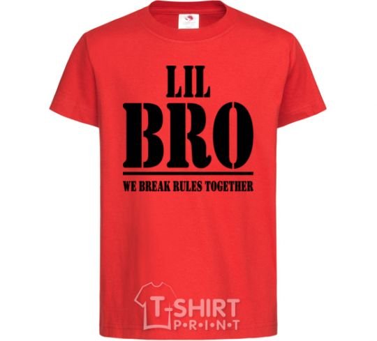 Kids T-shirt Lil Bro red фото