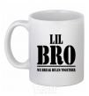 Ceramic mug Lil Bro White фото