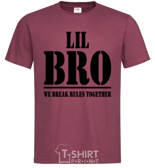 Men's T-Shirt Lil Bro burgundy фото