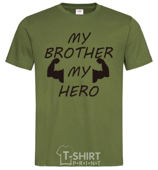 Men's T-Shirt My brother my hero millennial-khaki фото